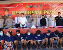 Polres Tuban Berhasil Ringkus 6 Pelaku Curanmor, 9 Unit Motor Diamankan