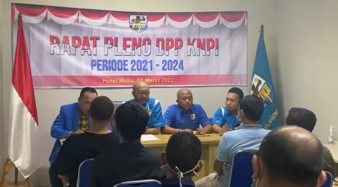 Plt Ketum DPP KNPI Rori Risanto menggelar pleno.