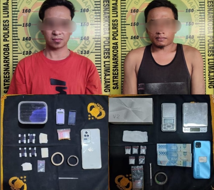 Satresnarkoba Polres Lumajang Berhasil Ringkus Dua Pengedar Sabu