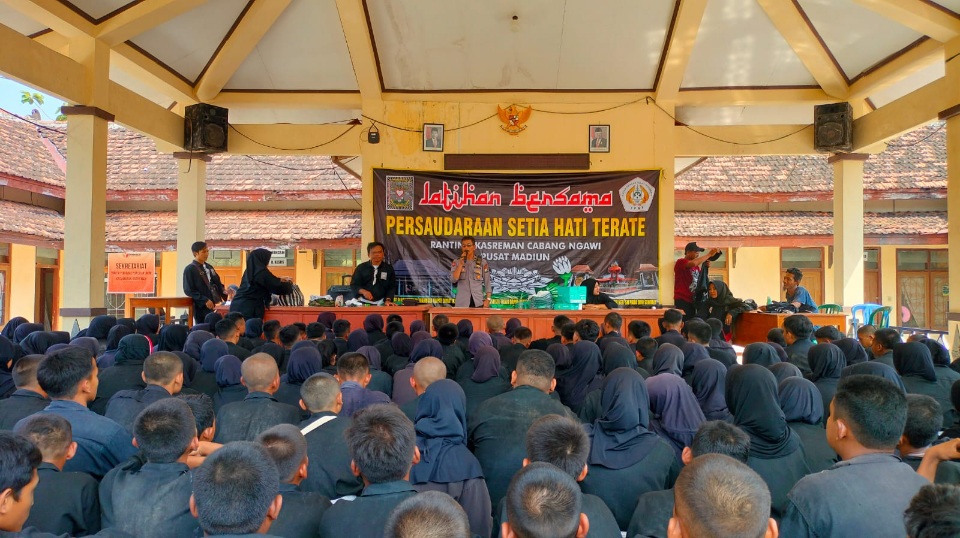 Polres Ngawi Libatkan 398 Calon Warga PSHT Ranting Kasreman Menjadi Kader Kamtibmas