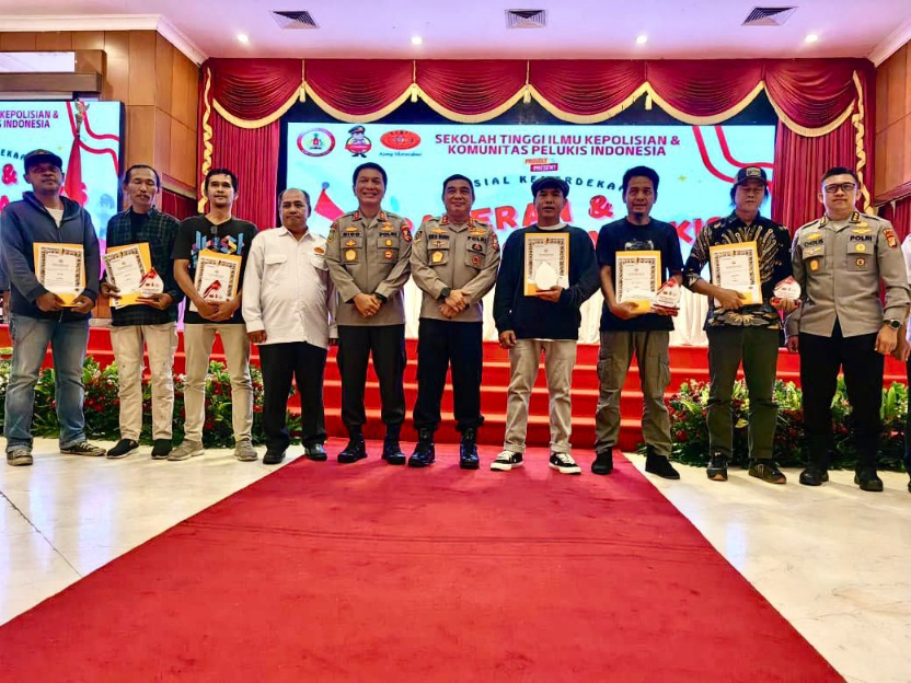 Peringati HUT RI ke 78, Digelar Lomba Lukis Bertema Polri dan Masyarakat
