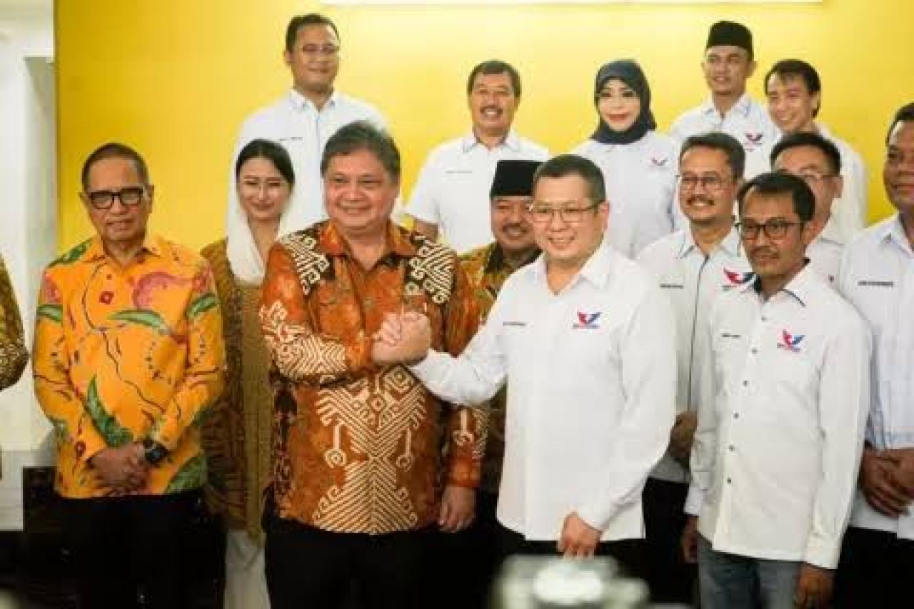 Ketum Perindo saat menyambangi Kantor DPP Partai Golkar di Slipi Jakarta Barat.