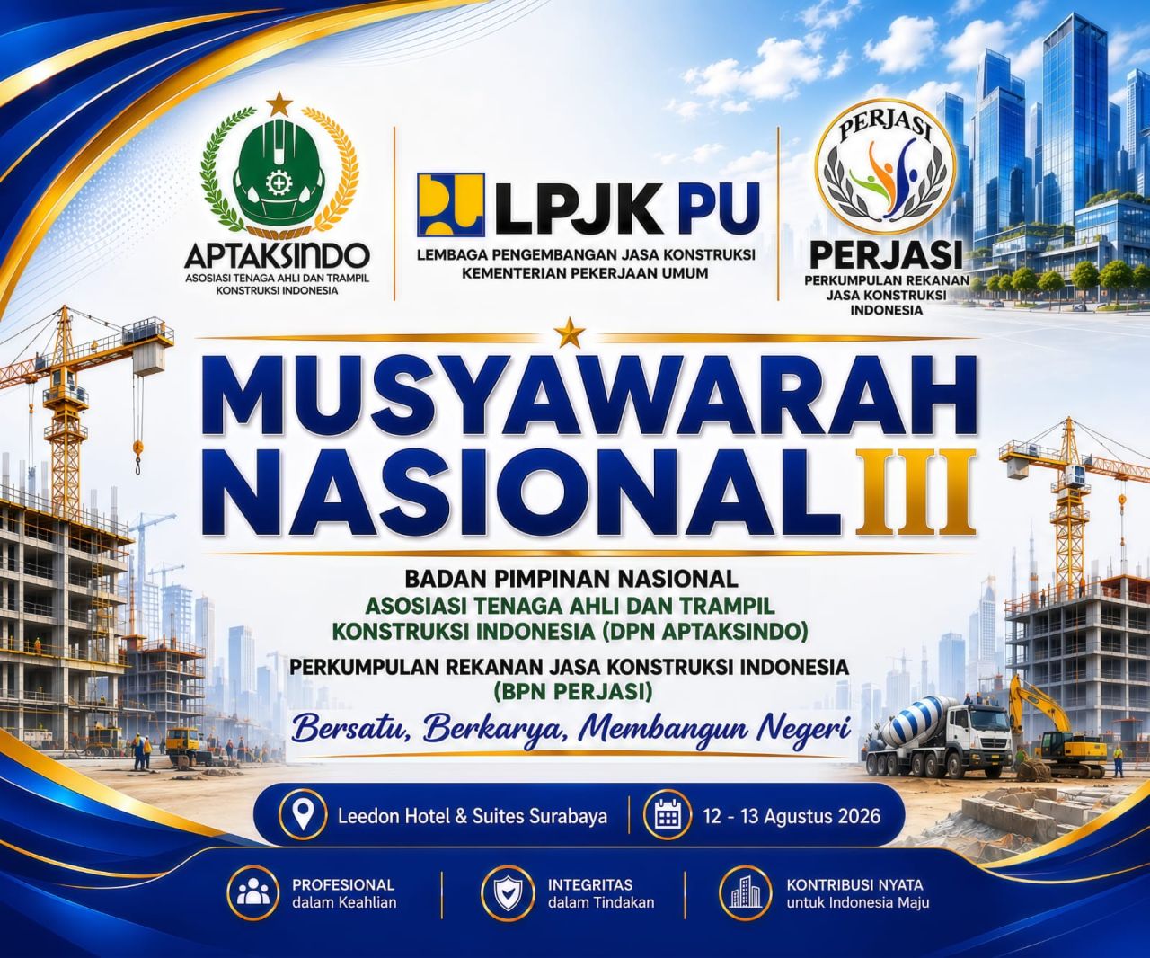 Munas III PERJASI dan APTAKSINDO 2026 Siap Digelar di Surabaya