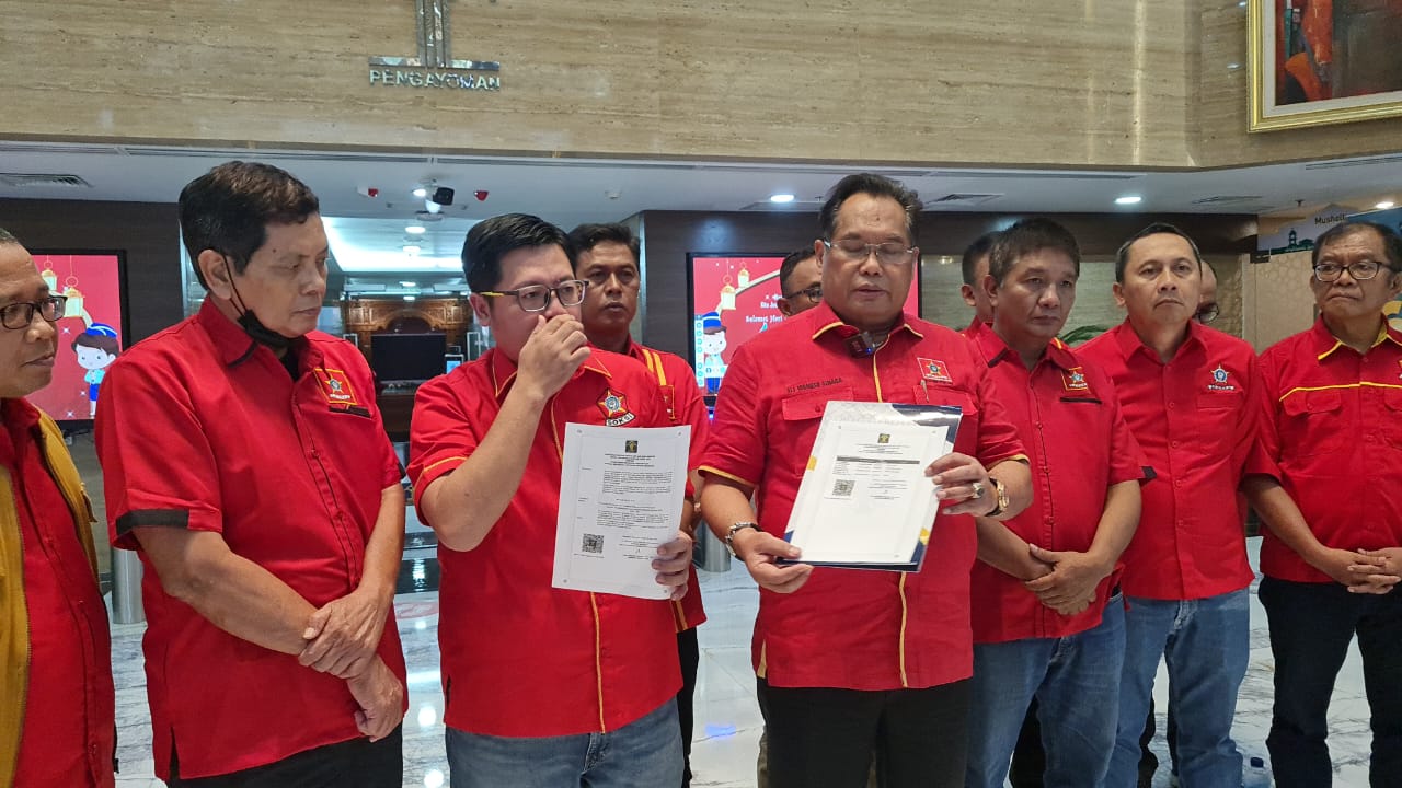 Dewan Pimpinan Nasional Sentral Organisasi Karyawan Swadiri Indonesia (Depinas SOKSI), pada Selasa (2/5/2023) menyambangi Kantor Kementerian Hukum dan Hak Asasi Manusaia (Kemenkum HAM) guna mengurus Surat Keputusan Pengesahan Perubahan organisasi SOKSI m